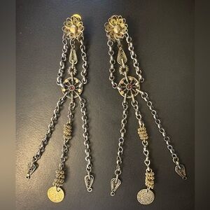 Antique Filigree Earrings For Traditional Clothing #Xhubleta #Balkan